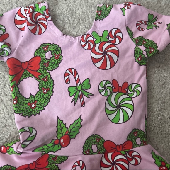 Spoiled and Flashy 12-18 Mo Pink Holiday Dress Mickey - Picture 2 of 4